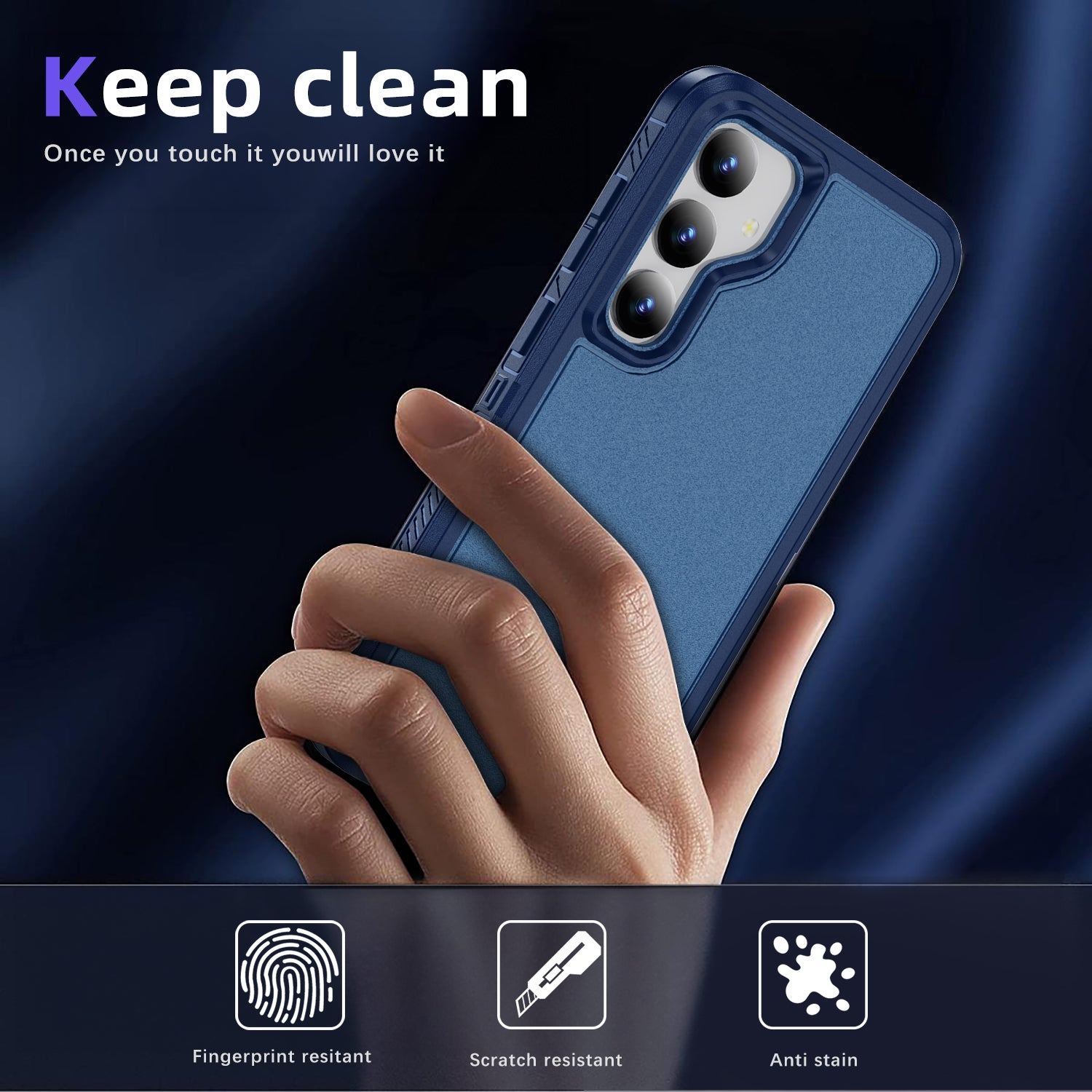 For Samsung Galaxy S24 Case Non-Slip TPU+PC Drop-proof Mobile Phone Cover For Samsung Galaxy S24 Case Non-Slip TPU+PC Drop-proof Mobile Phone Cover